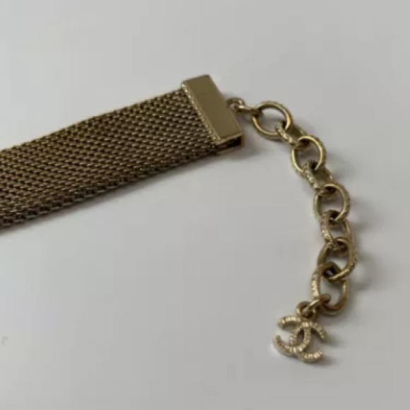 Chanel gold mesh choker RARE necklace - Picture 9 of 16